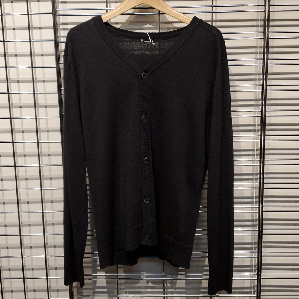 Mens Merino Wool Cardigan Medium